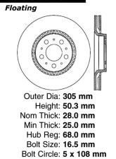 Centric C-Tek Standard Brake Rotor 121.39026                                     - 121.39026 - Image 4