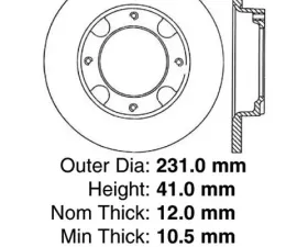 Centric C-Tek Standard Brake Rotor 121.40002