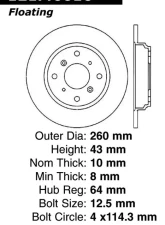 Centric C-Tek Standard Brake Rotor 121.40016                                     - 121.40016 - Image 2