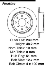 Centric C-Tek Standard Brake Rotor 121.40017                                     - 121.40017 - Image 3