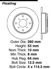 Centric C-Tek Standard Brake Rotor 121.40019                                     - 121.40019 - Image 4