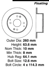 Centric C-Tek Standard Brake Rotor 121.40031                                     - 121.40031 - Image 3