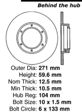 Centric C-Tek Standard Brake Rotor 121.42008                                     - 121.42008 - Image 4