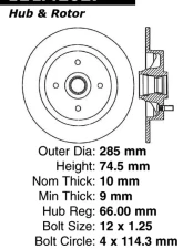Centric C-Tek Standard Brake Rotor 121.42027                                     - 121.42027 - Image 4