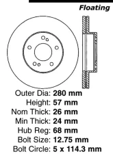 Centric C-Tek Standard Brake Rotor 121.42036                                     - 121.42036 - Image 4