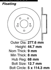 Centric C-Tek Standard Brake Rotor 121.42059                                     - 121.42059 - Image 4