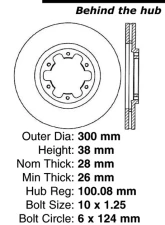 Centric C-Tek Standard Brake Rotor 121.42068                                     - 121.42068 - Image 4
