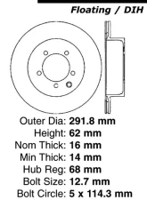 Centric C-Tek Standard Brake Rotor 121.42077                                     - 121.42077 - Image 4