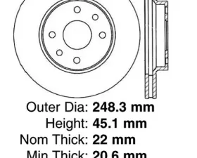 Centric C-Tek Standard Brake Rotor 121.43010