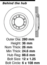 Centric C-Tek Standard Brake Rotor 121.43013                                     - 121.43013 - Image 4