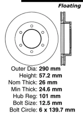 Centric C-Tek Standard Brake Rotor 121.43018                                     - 121.43018 - Image 4