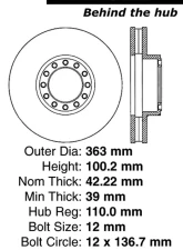Centric C-Tek Standard Brake Rotor 121.43019                                     - 121.43019 - Image 5