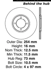 Centric C-Tek Standard Brake Rotor 121.44007                                     - 121.44007 - Image 4