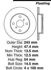 Centric C-Tek Standard Brake Rotor 121.44029                                     - 121.44029 - Image 4
