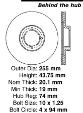 Centric C-Tek Standard Brake Rotor 121.44031                                     - 121.44031 - Image 4