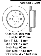Centric C-Tek Standard Brake Rotor 121.44034                                     - 121.44034 - Image 4