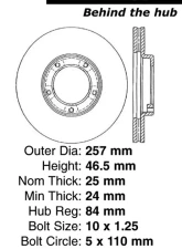Centric C-Tek Standard Brake Rotor 121.44035                                     - 121.44035 - Image 4