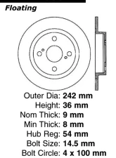 Centric C-Tek Standard Brake Rotor 121.44053                                     - 121.44053 - Image 4