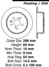 Centric C-Tek Standard Brake Rotor 121.44066                                     - 121.44066 - Image 4