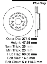Centric C-Tek Standard Brake Rotor 121.44067                                     - 121.44067 - Image 4