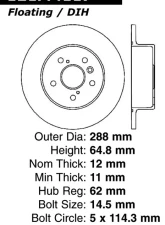 Centric C-Tek Standard Brake Rotor 121.44117                                     - 121.44117 - Image 4