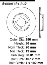 Centric C-Tek Standard Brake Rotor 121.45016                                     - 121.45016 - Image 4
