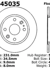 Centric C-Tek Standard Brake Rotor 121.45035                                     - 121.45035 - Image 4
