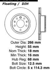 Centric C-Tek Standard Brake Rotor 121.45042                                     - 121.45042 - Image 4