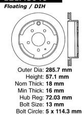 Centric C-Tek Standard Brake Rotor 121.45046                                     - 121.45046 - Image 4