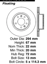 Centric C-Tek Standard Brake Rotor 121.45051                                     - 121.45051 - Image 4
