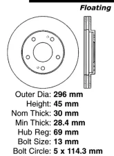 Centric C-Tek Standard Brake Rotor 121.46031                                     - 121.46031 - Image 4