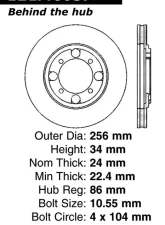 Centric C-Tek Standard Brake Rotor 121.46037                                     - 121.46037 - Image 3