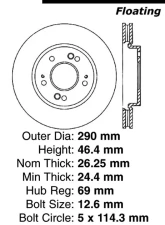Centric C-Tek Standard Brake Rotor 121.46066                                     - 121.46066 - Image 4