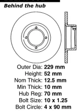 Centric C-Tek Standard Brake Rotor 121.47001                                     - 121.47001 - Image 4