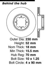 Centric C-Tek Standard Brake Rotor 121.47002                                     - 121.47002 - Image 4