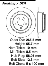 Centric C-Tek Standard Brake Rotor 121.47011                                     - 121.47011 - Image 4