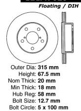 Centric C-Tek Standard Brake Rotor 121.47020                                     - 121.47020 - Image 2