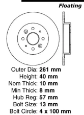 Centric C-Tek Standard Brake Rotor 121.50004                                     - 121.50004 - Image 4