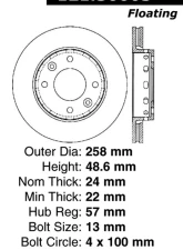 Centric C-Tek Standard Brake Rotor 121.50005                                     - 121.50005 - Image 4