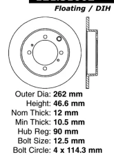 Centric C-Tek Standard Brake Rotor 121.51002                                     - 121.51002 - Image 4