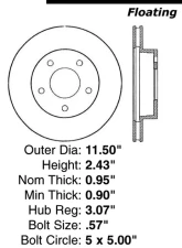 Centric C-Tek Standard Brake Rotor 121.61014                                     - 121.61014 - Image 4