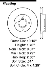 Centric C-Tek Standard Brake Rotor 121.61061                                     - 121.61061 - Image 4