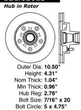 Centric C-Tek Standard Brake Rotor 121.62015                                     - 121.62015 - Image 4