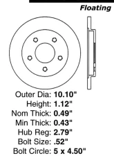 Centric C-Tek Standard Brake Rotor 121.62029                                     - 121.62029 - Image 2