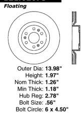 Centric C-Tek Standard Brake Rotor 121.62075                                     - 121.62075 - Image 4