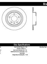 Centric C-Tek Standard Brake Rotor 121.62131                                     - 121.62131 - Image 2