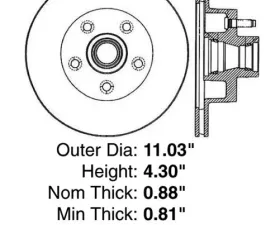 Centric C-Tek Standard Brake Rotor 121.65011
