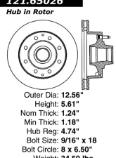 Centric C-Tek Standard Brake Rotor 121.65026                                     - 121.65026 - Image 4
