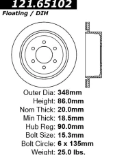 Centric C-Tek Standard Brake Rotor 121.65102                                     - 121.65102 - Image 4