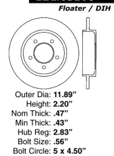 Centric C-Tek Standard Brake Rotor 121.65108                                     - 121.65108 - Image 4